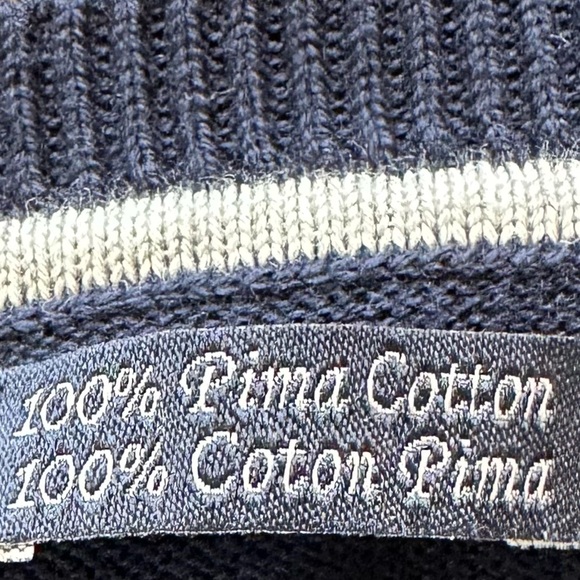 Tommy Hilfiger Women’s Navy Blue V-Neck Argyle Sweater Size M NWT - Picture 9 of 11